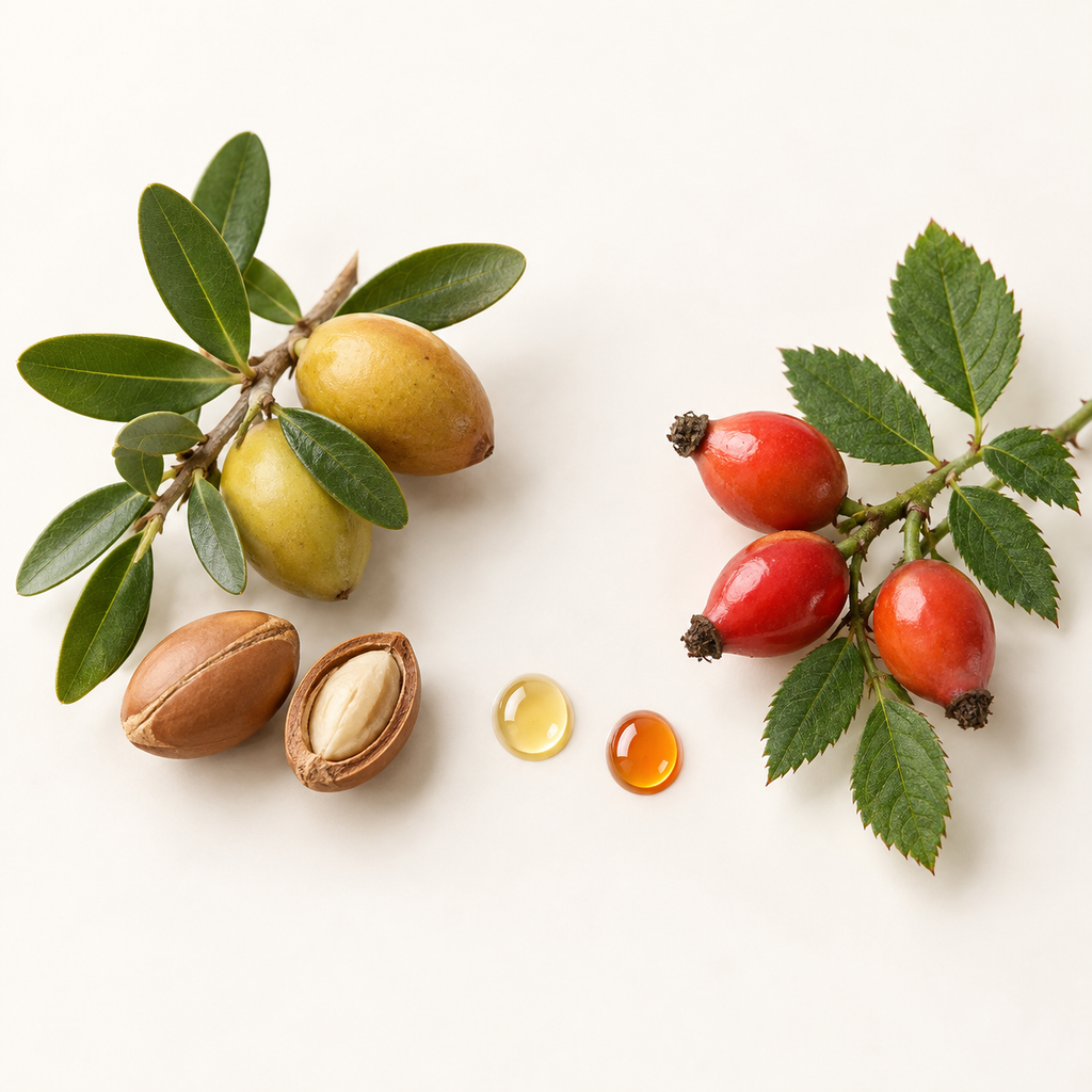 Sérum pour le visage & massage Gua Sha GLØD argan & rose musquée