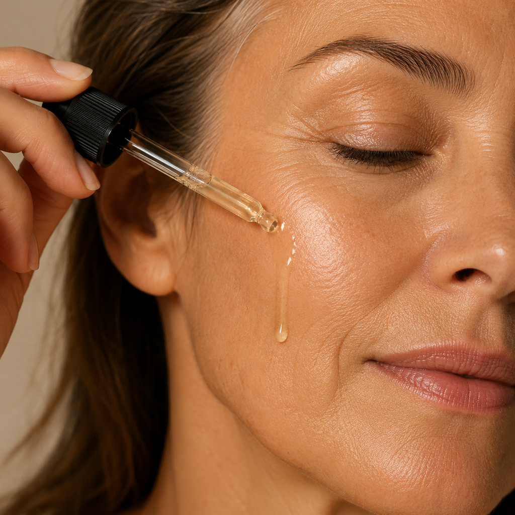 Sérum pour le visage & massage Gua Sha GLØD argan & rose musquée